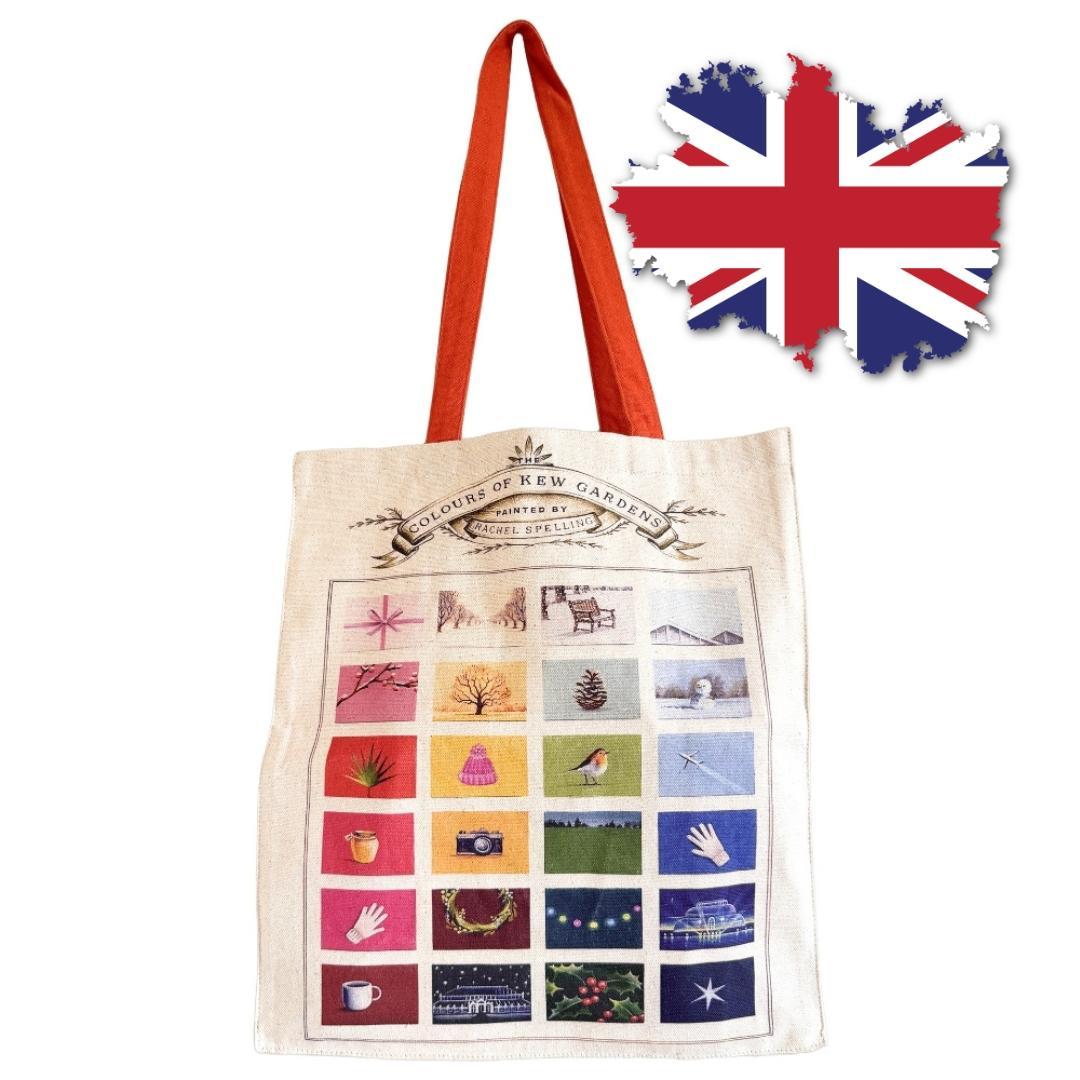 London 王立植物園 KEW "Colours of Kew Gardens" トートバッグ 大容量 A4