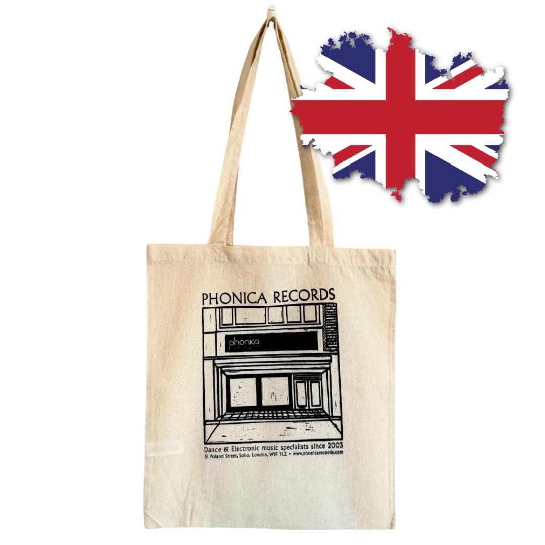 London フォニカレコード "Lino Cut" トートバッグ エコバッグ A4