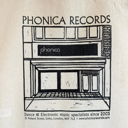 London フォニカレコード "Lino Cut" トートバッグ エコバッグ A4